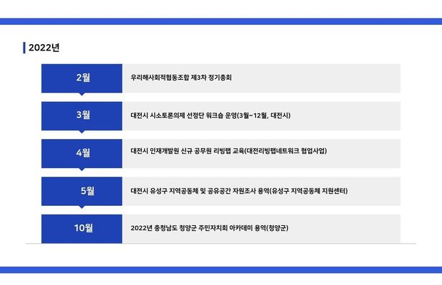 2019년-2025년 주요활동